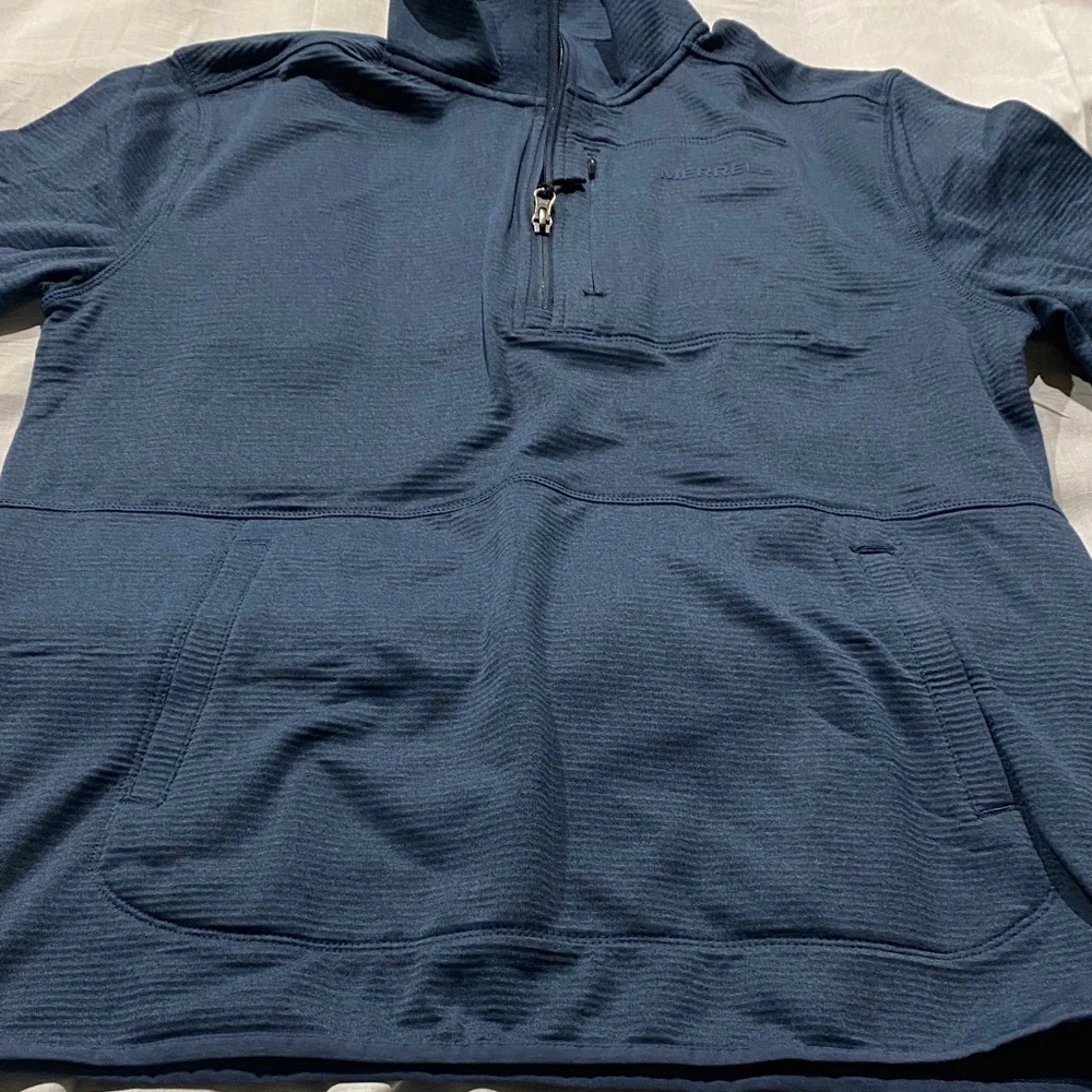 Merrell Blue Lightweight Quarter Zip‎ Pullover-NWOT
